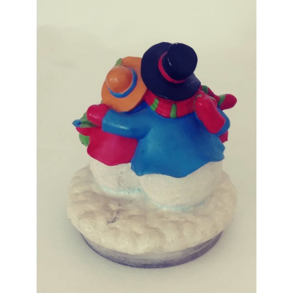 Snowman Candle Jar Lid Mr & Mrs Frosty Winter Holiday Decorations (11) - Picture 4 of 5